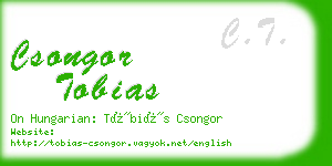 csongor tobias business card